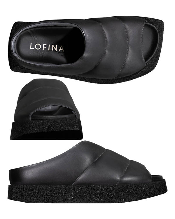 Lofina Angular Toe Quilted Sandal