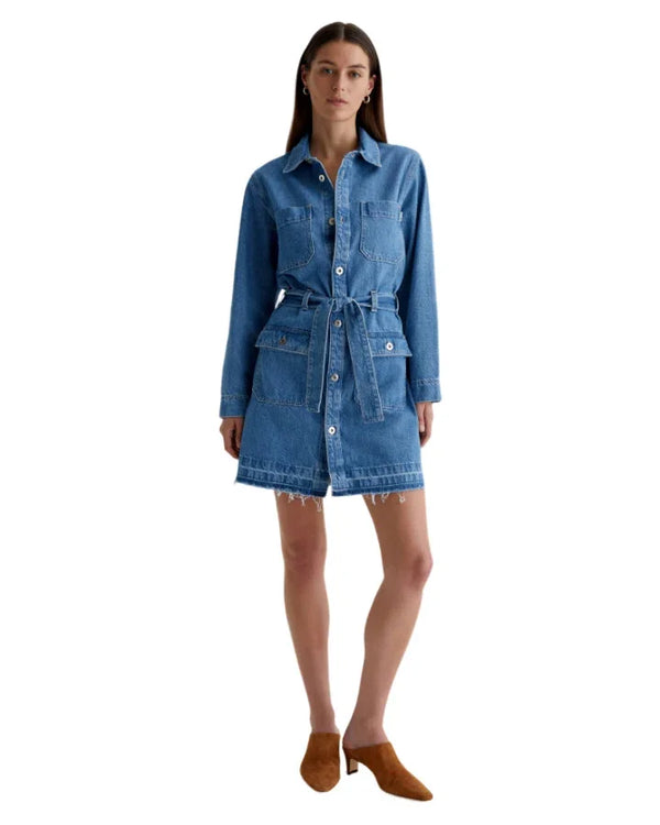 Adriano Goldschmied Jeans Luisa Denim Mini Shirt Dress
