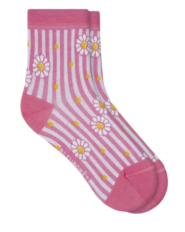 PURPLE AND PINK STRIPED SOCKS WITH FLOWERS, BABY PURPLE AND PINK STRIPED SOCKS WITH FLOWERS, BABY
