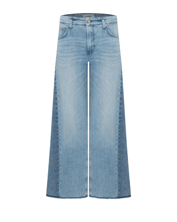 Cambio Palazzo Patch Wide Leg Jeans