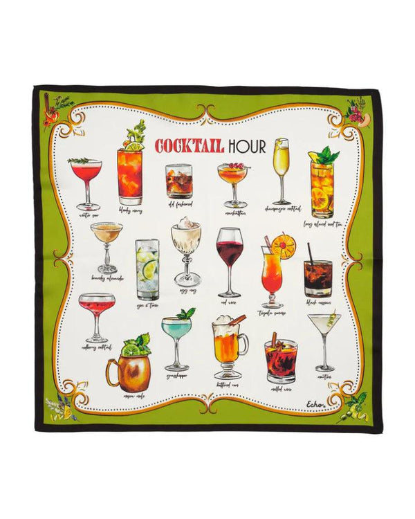 Echo Cocktail Hour Silk Scarf – BLU'S - Main Image