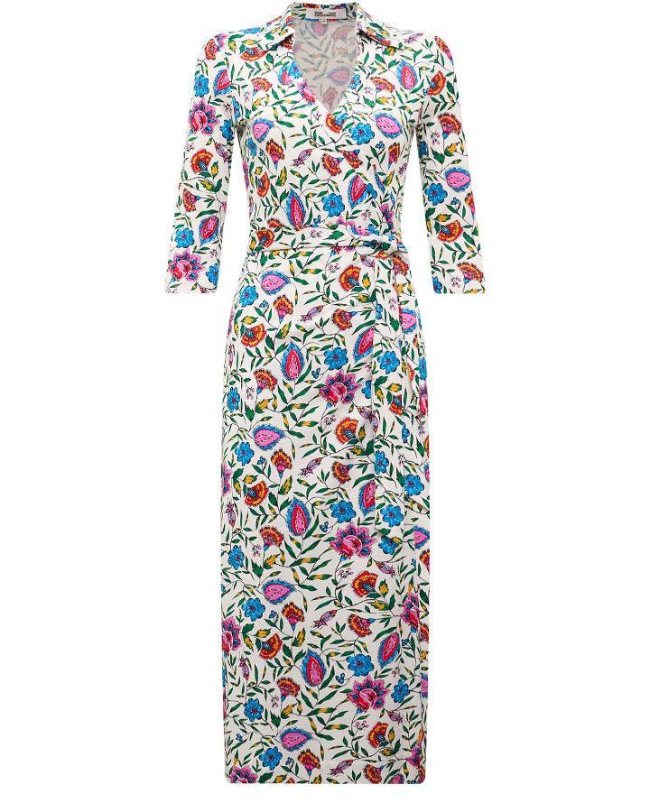 abigail midi wrap dress Diane Von Furstenberg Abigail Midi Wrap Dress