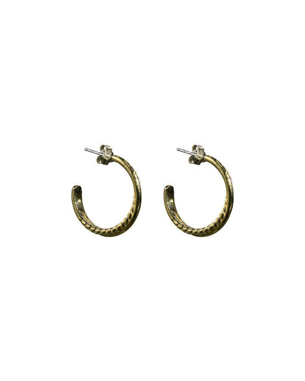 Karyn Chopik - Karyn Chopik Bronze Grecian Twist Hoop Earrings