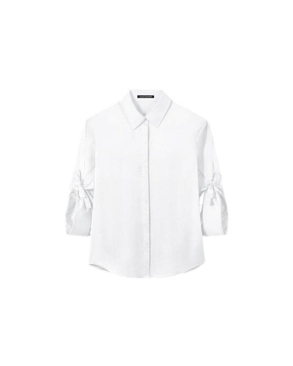 Luisa Cerano - Luisa Cerano Tied Sleeve Cotton Shirt