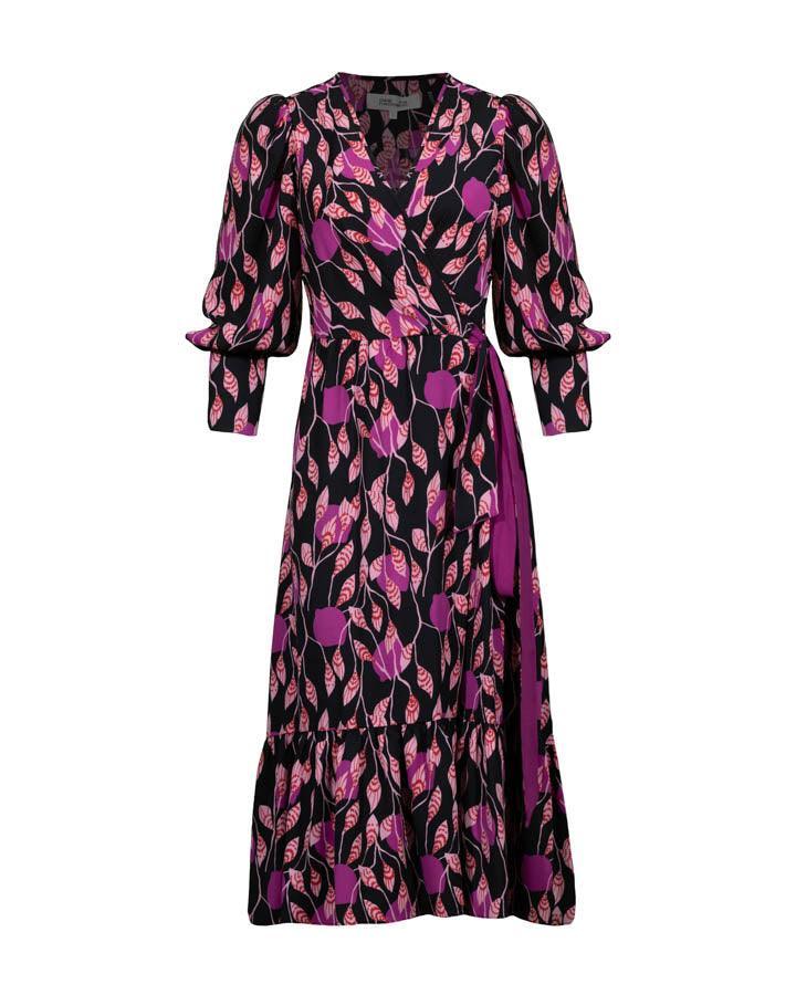 dvf purple wrap dress DVF Julian Silk Jersey Wrap Dress