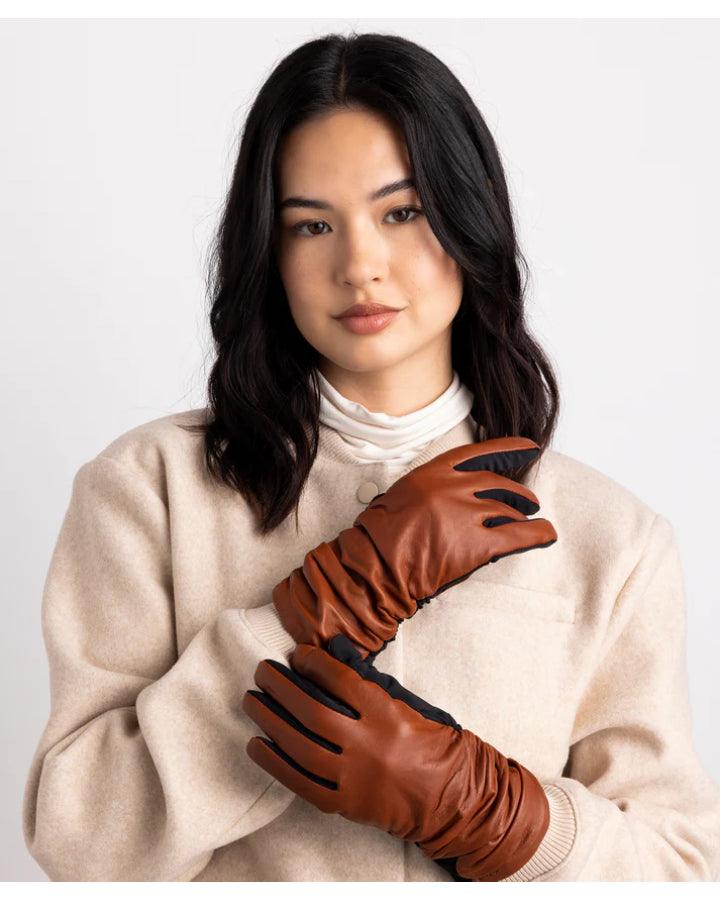Echo - Ruched Leather Glove