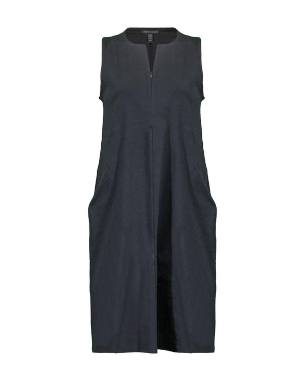 lydia deetz red dress Eileen Fisher Cotton Ponte Zip Up Dress – BLU'S