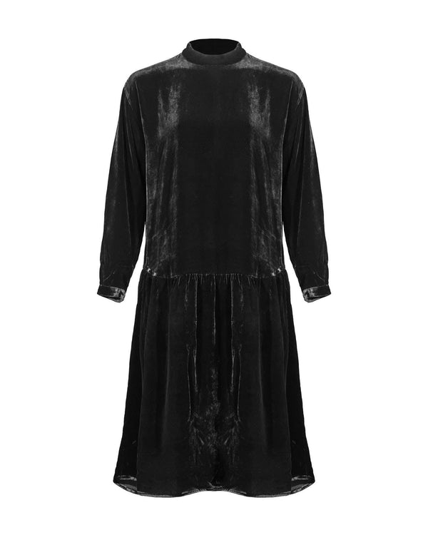 Eileen Fisher Velvet Drop Waist Dress