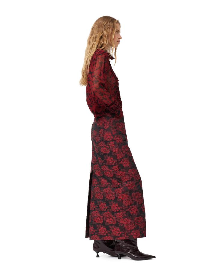 Ganni - Botanical Jacquard Long Skirt