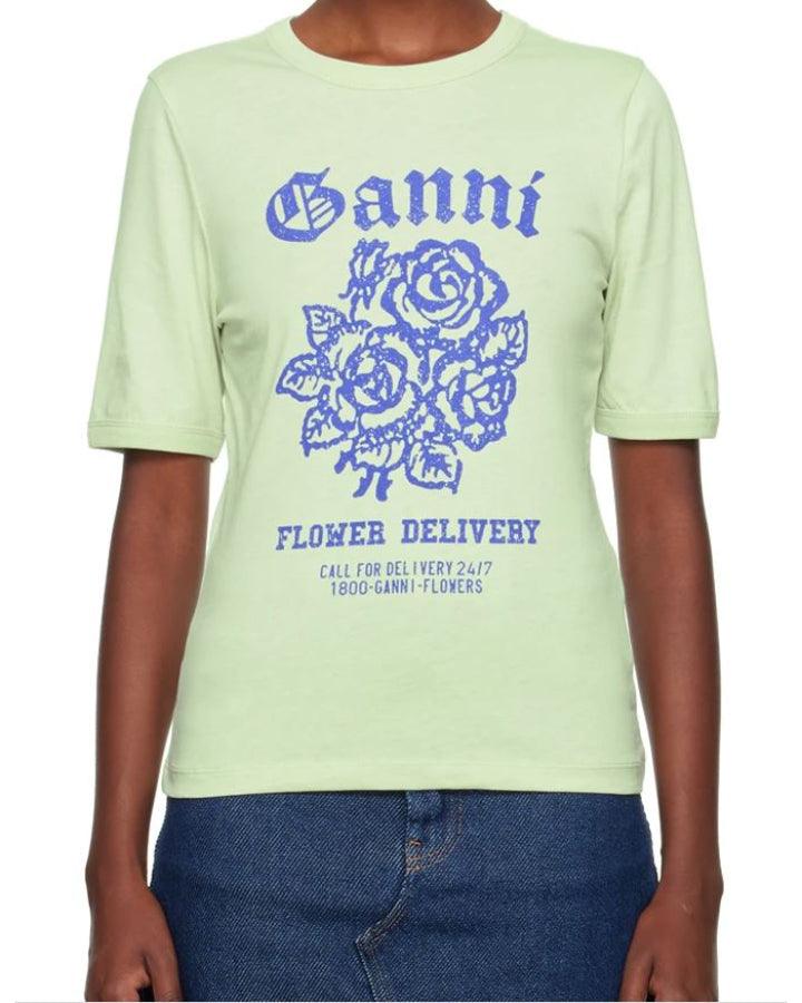 Ganni - Flower Print T-Shirt