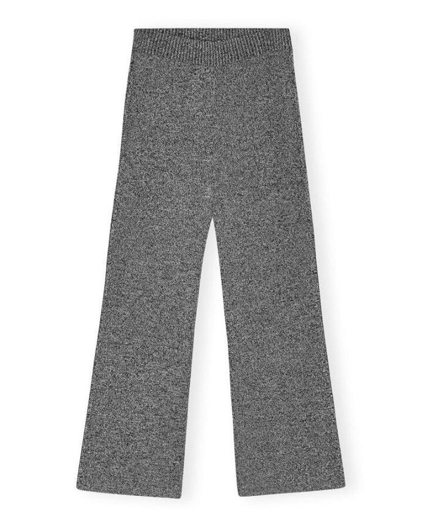 Ganni - Melange Rib Knit Cropped Pants