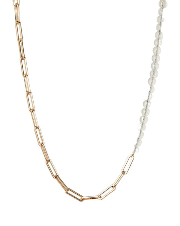 JENNY BIRD - Lyra Gold-Clear Bead Chain Necklace