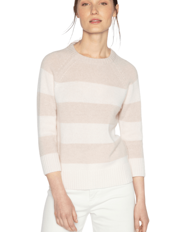 Kinross Cashmere - Cashmere Wide Stripe Pullover