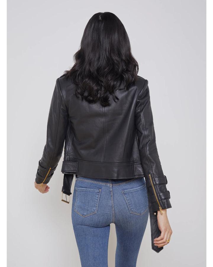 L'Agence - Billie Belted Leather Jacket