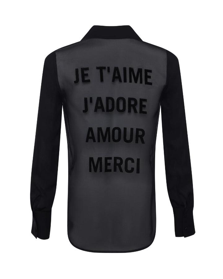 L'Agence - Hailie French Word Back Blouse