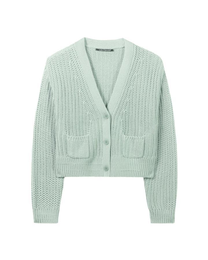 Chunky Knit Short Cardigan – BLU'S