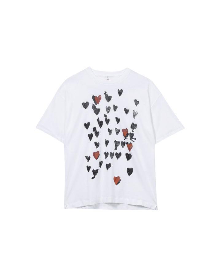 Luisa Cerano Mini Heart Print T Shirt BLU S luisa-cerano-mini-heart-print-t-shirt-blu-s