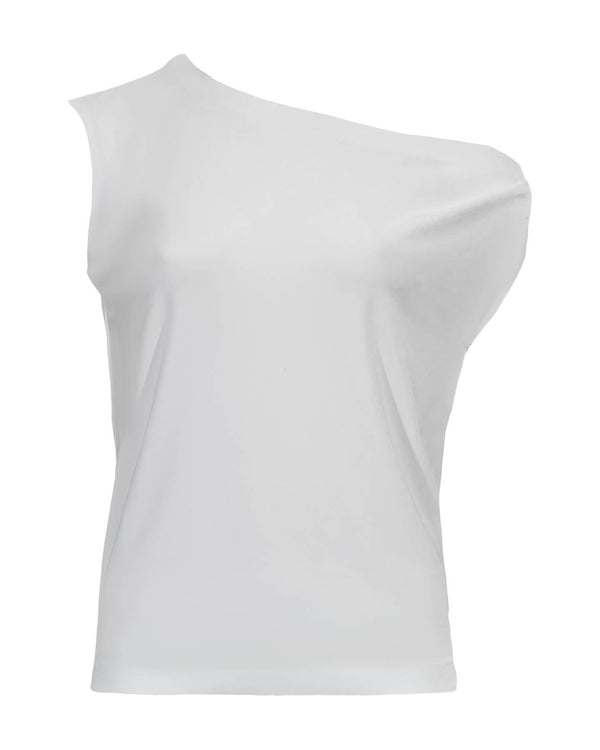 Norma Kamali - Drop Shoulder Sleeveless Top White