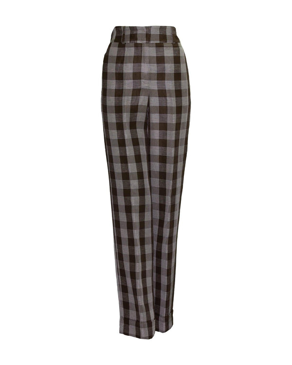 Peserico - Checked Palazzo Trousers