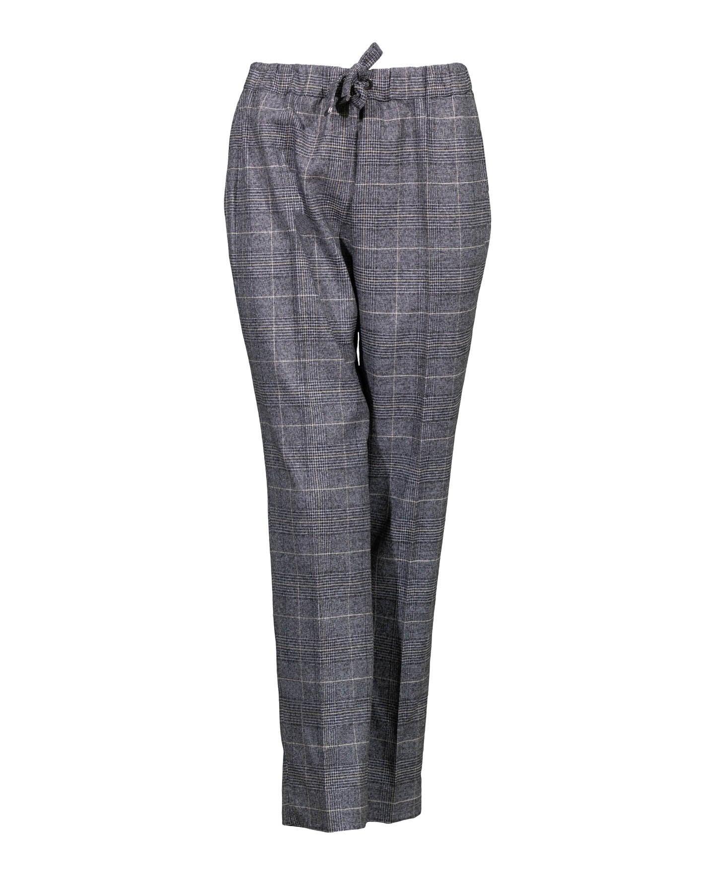 Hollow Plaid Drawstring Pants Set main image 0