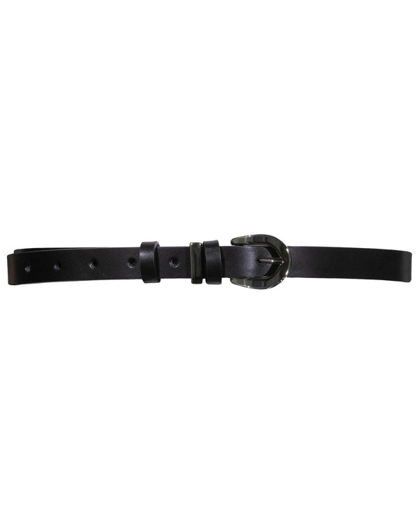 Purotatto - Skinny Leather Belt Black