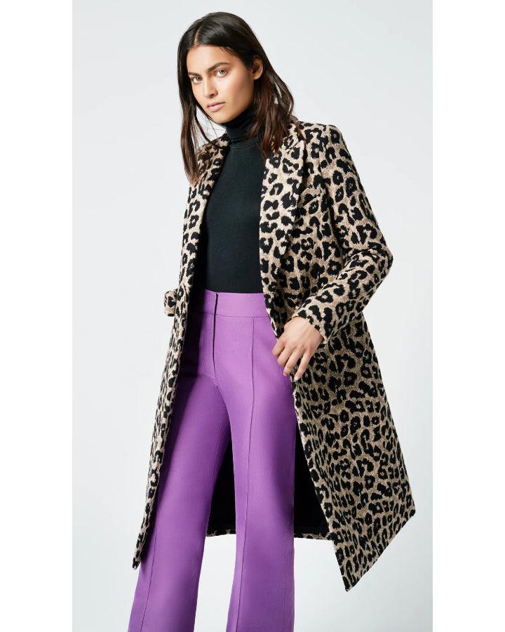 Smythe - Leopard Jaquard Bow Coat