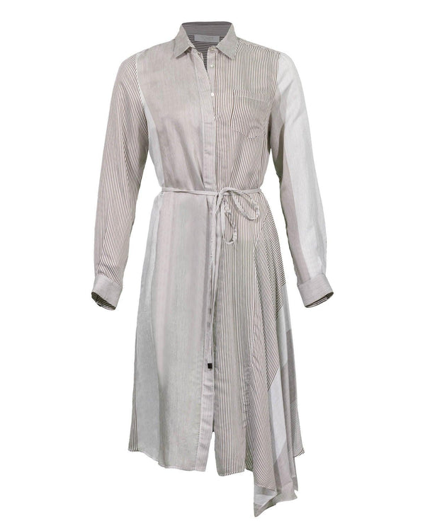 sachin and babi light blue dress Two Tone Oversized Arabic Dress In GRAY AND BLUE main image 1