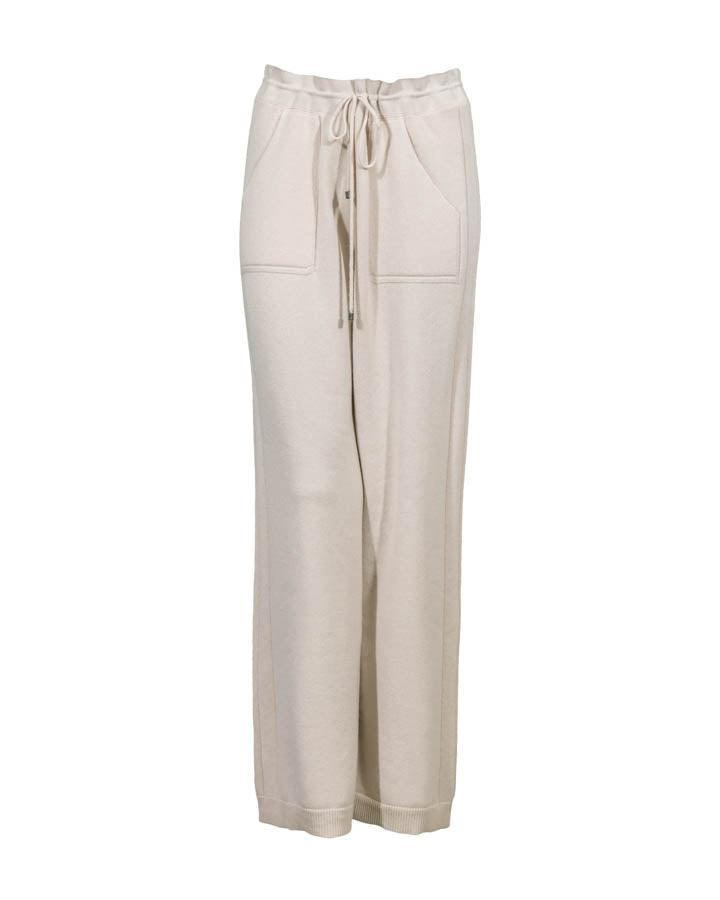 Textured Wool-Blend Metal-Detail Slit Knit Pants