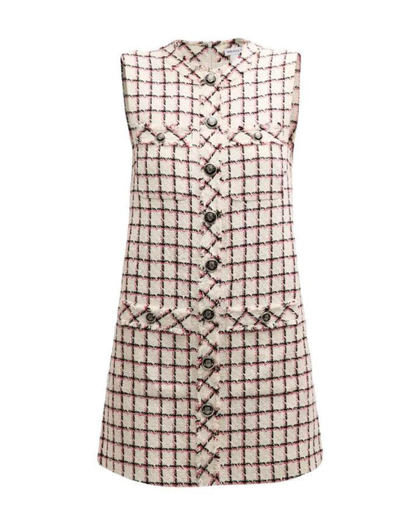Veronica Beard - Laurel Tweed Check Mini Dress