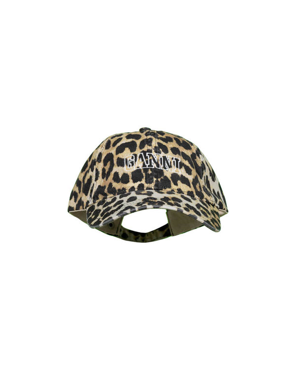 Ganni Leopard Print Cap