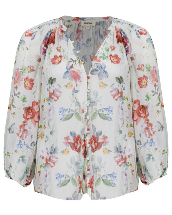 L'Agence Teagan Floral Blouse