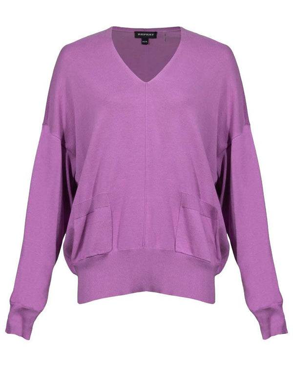 Repeat Relaxed Fit V-Neck Pullover