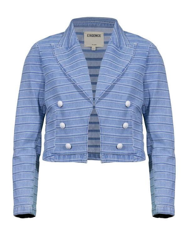 L'Agence Dolly Cropped Stripe Blazer