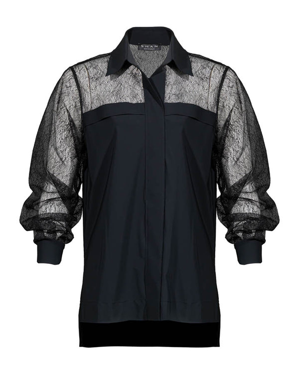 Shan Elizabeth Lace Detail Shirt