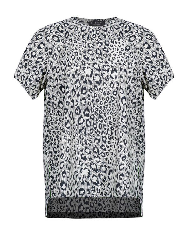Shan Elizabeth Leo Print Jersey Tee