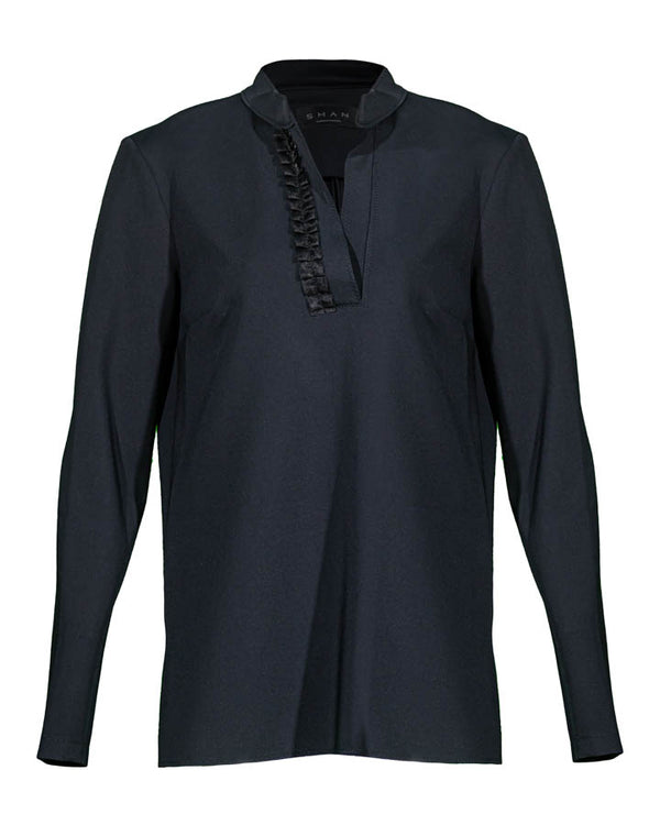 Shan Sofia Split Neck Jersey Top