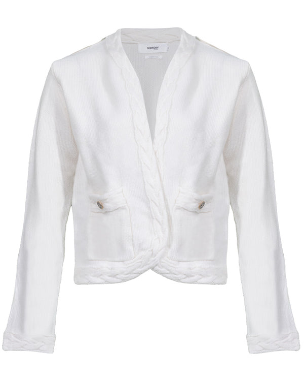 Notshy Cashmere Robyn Braid Trim Cardi