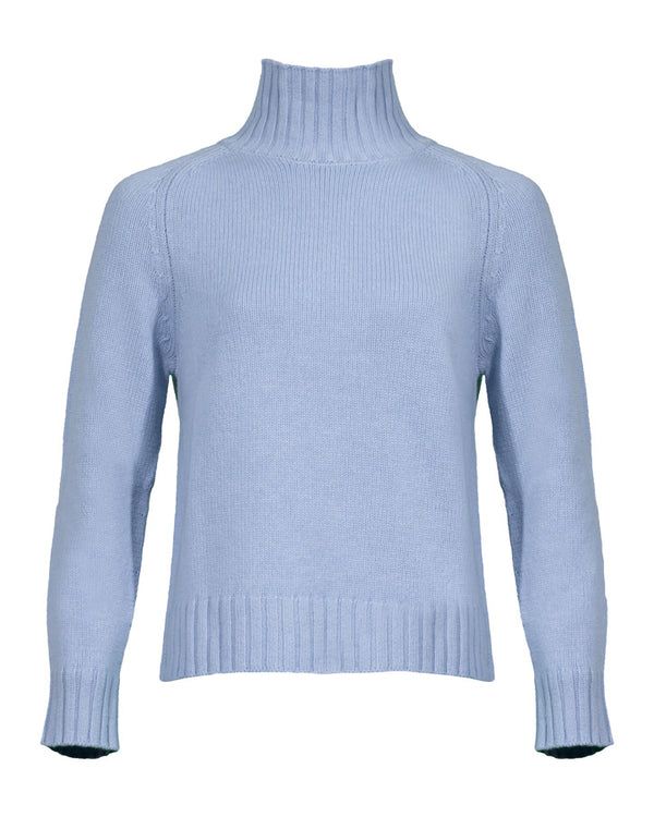 Purotatto Cashmere Turtleneck Sky