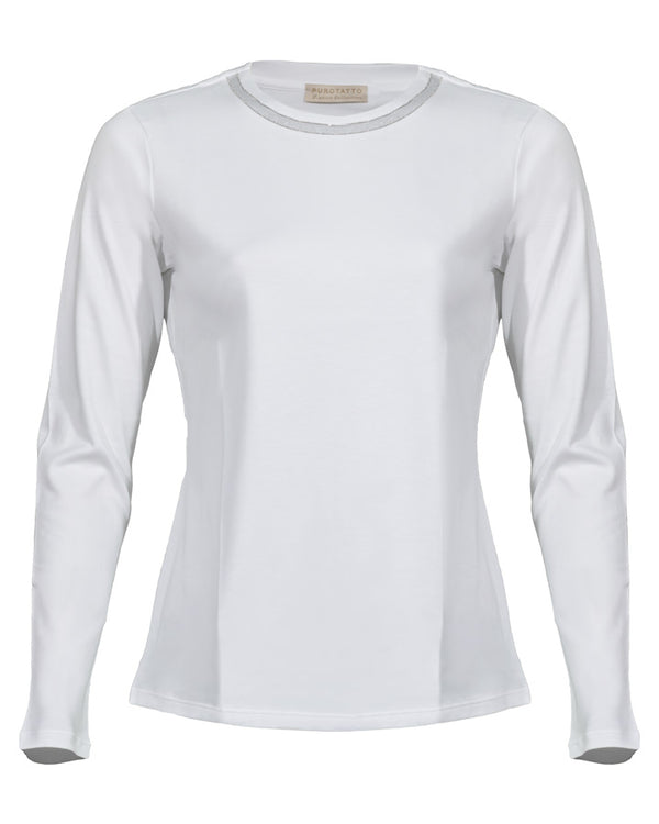 Purotatto Cotton Round Neck Tee With Chain
