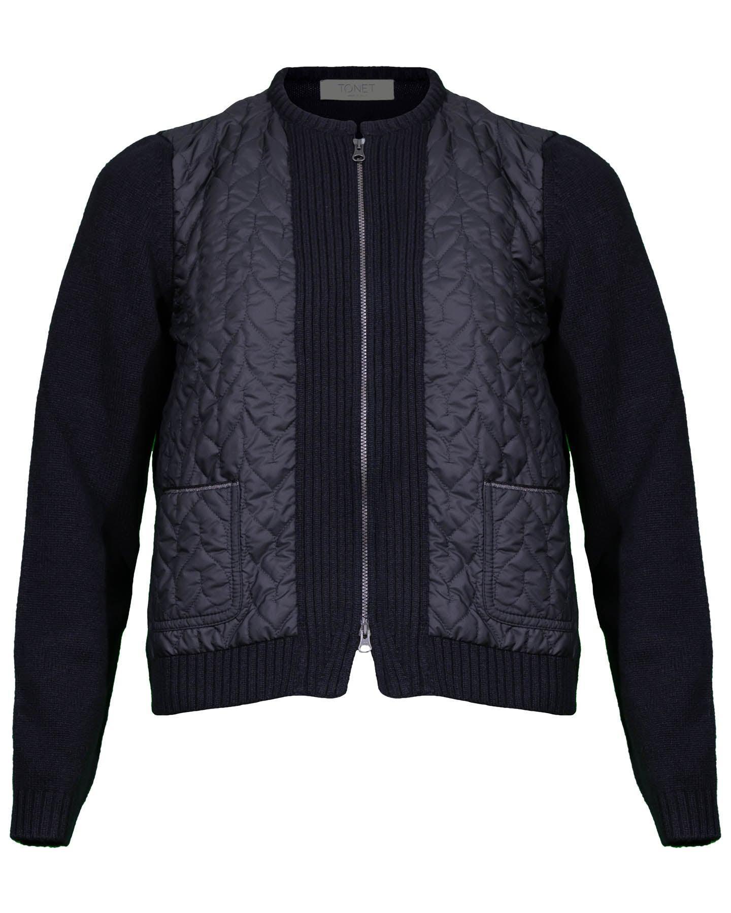 Quilted Knit Mix Jacket BLU'S