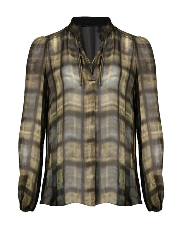 Beate Heymann Plaid Blouse