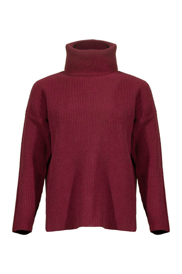 Eileen Fisher Recycled Wool Cashmere Turtleneck Top