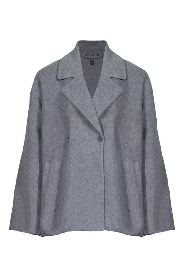 Eileen Fisher Double Face Wool Cloud Short Coat