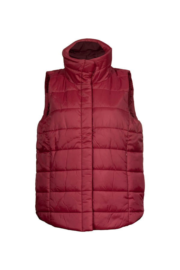 Eileen Fischer Stand Collar Quilted Vest