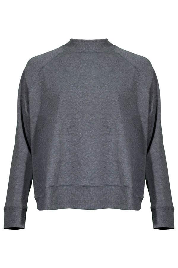 Eileen Fisher Cozy Brushed Terry Hug Mock Neck Top