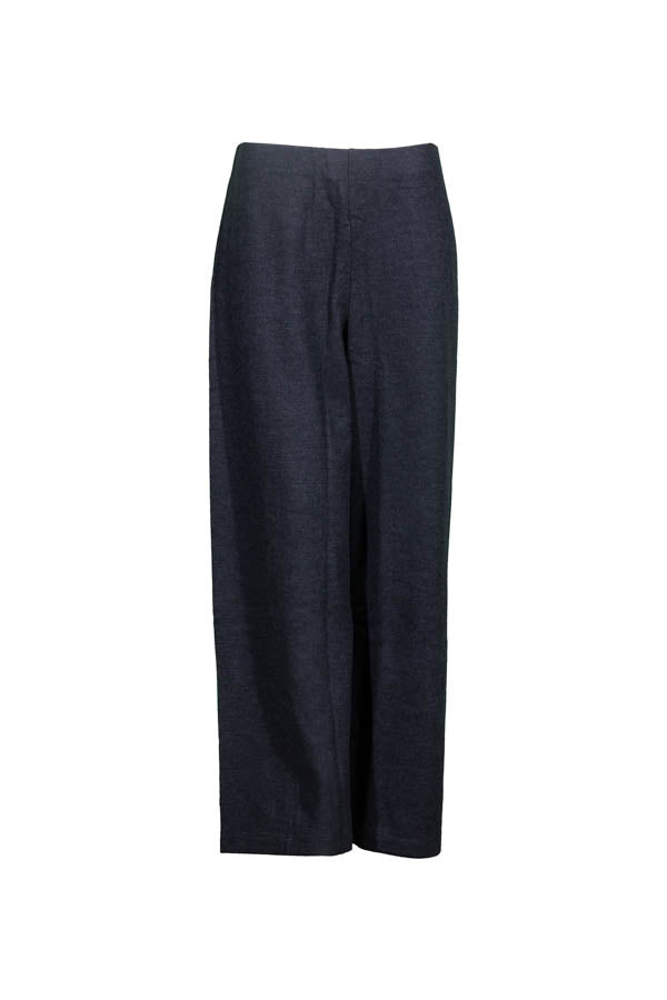 Eileen Fisher Melange Boiled Wool Jersey Wide Leg Pant