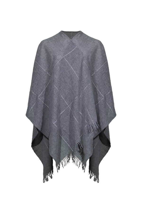 Eileen Fischer Plaid Wool Wrap