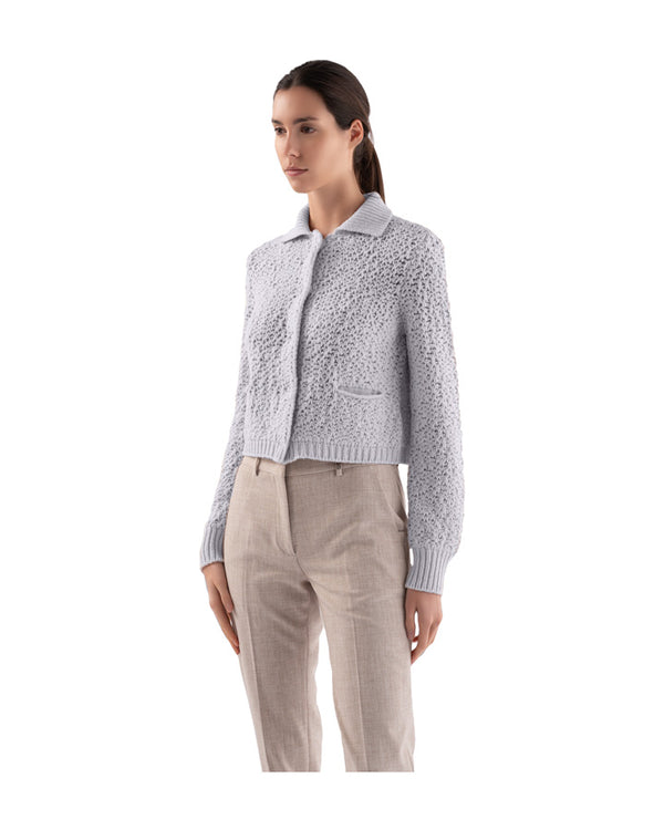 Tonet Special Weave Snap Front Cardigan