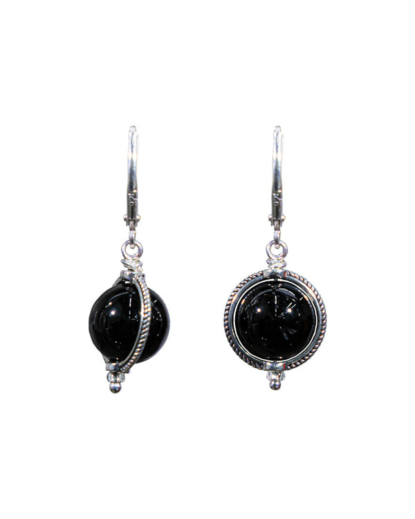Karyn Chopick Onyx Halo Earrings