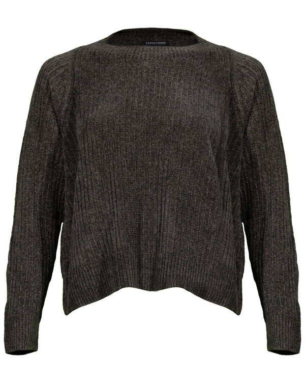 Eileen Fisher Chenille Square Armhole Sweater
